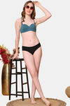 PrettyCat Lightly Padded Balconette Bra With Shine Strap for Women & Girls - Green — thumbnail 4