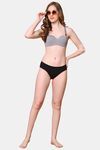 PrettyCat Lightly Padded Balconette Bra With Shine Strap for Women & Girls - Grey — thumbnail 4
