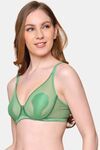 PrettyCat Nano Padded See Through Plunge Bra for Women & Girls - Green — thumbnail 2