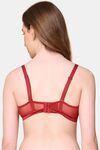 PrettyCat Nano Padded See Through Plunge Bra for Women & Girls - Maroon — thumbnail 3