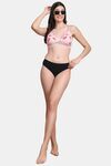 PrettyCat Lightly Padded Nonwire Kiss Lips Half Coverage Sexy Lace Bra - Pink — thumbnail 4