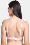PrettyCat Lightly Padded Nonwire Kiss Lips Half Coverage Sexy Lace Bra - White — thumbnail 3