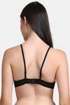 PrettyCat Womens Nano Padded Underwire Half Coverage Sexy Lace Bra - Black — thumbnail 3