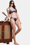 PrettyCat Womens Nano Padded Underwire Half Coverage Sexy Lace Bra - Black — thumbnail 4