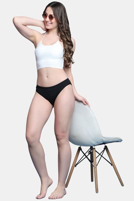 PrettyCat Lightly Padded Non Wired Sexy Bralette Bra With Halter Strap - White — image 4