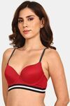 Prettycat Pushup Padded Underwired T-Shirt Bra - Red — thumbnail 2