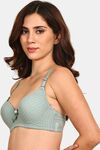 Prettycat Lightly Padded Underwire T-Shirt Bra With Bow - Green — thumbnail 2