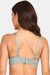 Prettycat Lightly Padded Underwire T-Shirt Bra With Bow - Green — thumbnail 3