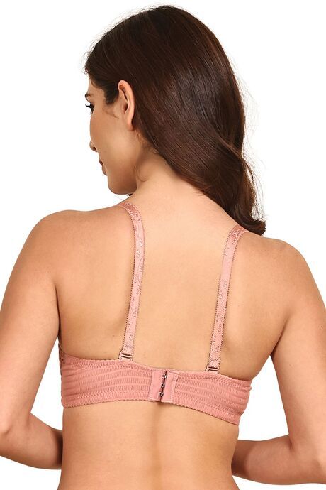 Prettycat Lightly Padded Underwire T-Shirt Bra With Bow - Peach — image 3