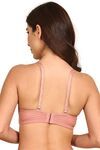 Prettycat Lightly Padded Underwire T-Shirt Bra With Bow - Peach — thumbnail 3