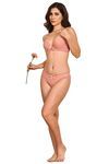 Prettycat Lightly Padded Underwire T-Shirt Bra With Bow - Peach — thumbnail 4