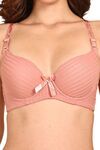 Prettycat Lightly Padded Underwire T-Shirt Bra With Bow - Peach — thumbnail 5