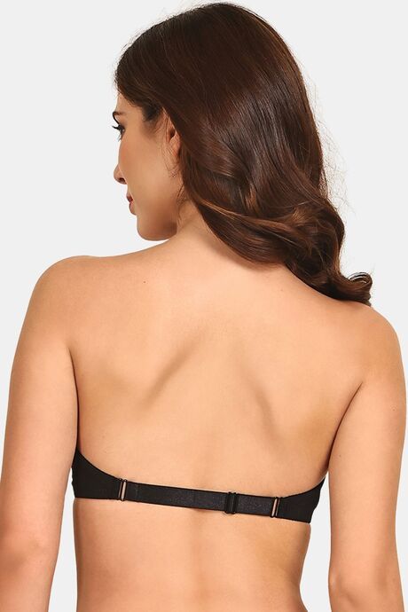Prettycat Lightly Padded Underwire Balconette Bra With Anti-Slip Cup. - Black — image 3