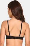 Prettycat Underwire Plunge Bra Design With Rhinestone Cup - Black — thumbnail 3