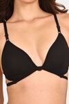Prettycat Lightly Padded Nonwire Front Open Bra - Black — thumbnail 5
