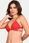 Prettycat Lightly Padded Nonwire Front Open Bra - Red — thumbnail 1