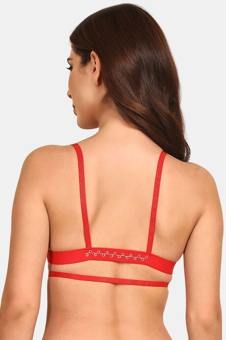 Prettycat Lightly Padded Nonwire Front Open Bra - Red — image 3