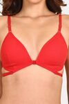 Prettycat Lightly Padded Nonwire Front Open Bra - Red — thumbnail 5