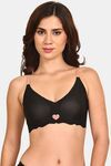 Prettycat Lightly Padded Removable Cup Sports Bra - Black — thumbnail 1