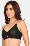 Prettycat Lightly Padded Removable Cup Sports Bra - Black — thumbnail 2