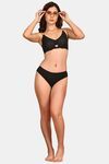 Prettycat Lightly Padded Removable Cup Sports Bra - Black — thumbnail 4