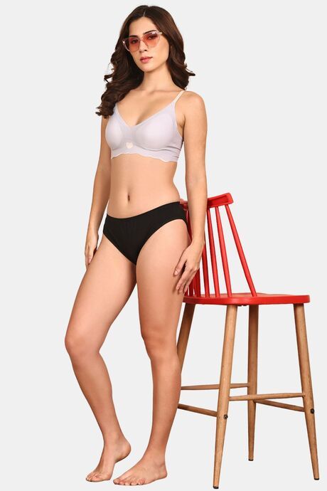 Prettycat Lightly Padded Removable Cup Sports Bra - Grey — image 4