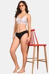 Prettycat Lightly Padded Removable Cup Sports Bra - Grey — thumbnail 4