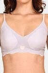 Prettycat Lightly Padded Removable Cup Sports Bra - Grey — thumbnail 5