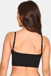 Prettycat Lightly Padded Floral Lace Bralette - Black — thumbnail 3