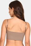 Prettycat Lightly Padded Floral Lace Bralette - Brown — thumbnail 3