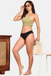 Prettycat Lightly Padded One Shoulder Sports Bra - Green — thumbnail 4