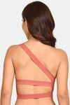Prettycat Lightly Padded One Shoulder Sports Bra - Orange — thumbnail 3