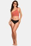 Prettycat Lightly Padded One Shoulder Sports Bra - Orange — thumbnail 4
