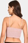 Prettycat Corset Luxury Glitter Crop Top Bra For Nightclub Party - Pink — thumbnail 3