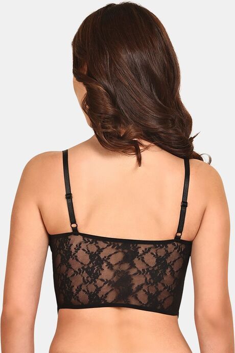 Prettycat Corset Luxury Crop Top Bra For Nightclub & Party - Black — image 3