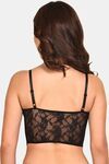 Prettycat Corset Luxury Crop Top Bra For Nightclub & Party - Black — thumbnail 3