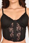 Prettycat Corset Luxury Crop Top Bra For Nightclub & Party - Black — thumbnail 5