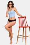 Prettycat Women Lightly Padded Denim Bralette Crop Top - Blue — thumbnail 4