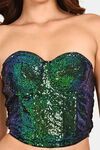 Prettycat Corset Luxury Crop Top Bralette For Nightclub & Party - Green — thumbnail 5