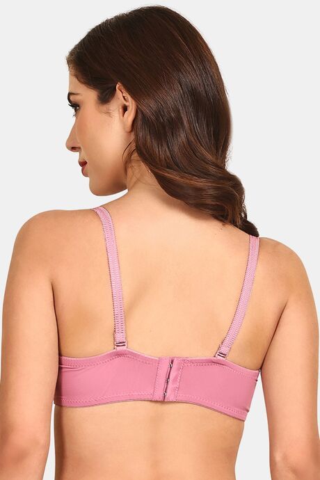 Prettycat Women Lightly Padded Underwire Plunge Bra With Bow - Pink — image 3