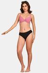 Prettycat Women Lightly Padded Underwire Plunge Bra With Bow - Pink — thumbnail 4