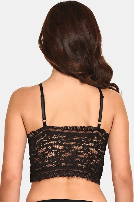Prettycat Zari Work Crop Top Bralette - Black — image 3