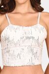 Prettycat Zari Work Crop Top Bralette - White — thumbnail 5