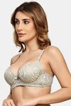 Prettycat Women Pushup Padded T-Shirt Bra With Center Bow - Green — thumbnail 2