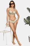 Prettycat Women Pushup Padded T-Shirt Bra With Center Bow - Green — thumbnail 4