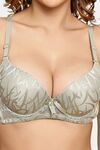 Prettycat Women Pushup Padded T-Shirt Bra With Center Bow - Green — thumbnail 5