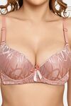 Prettycat Women Pushup Padded T-Shirt Bra With Center Bow - Peach — thumbnail 5