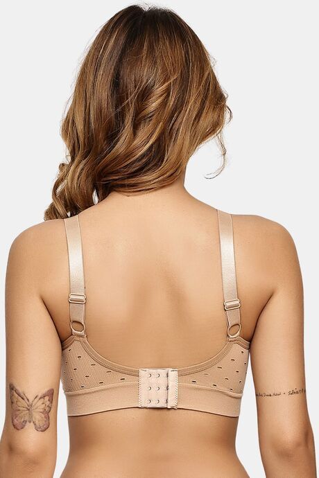 Prettycat Women Lightly Padded T-Shirt Bra With Rhinestone Strap - Beige — image 3