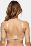 Prettycat Women Lightly Padded T-Shirt Bra With Rhinestone Strap - Beige — thumbnail 3