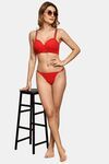 Prettycat Women Lightly Padded T-Shirt Bra With Rhinestone Strap - Red — thumbnail 4